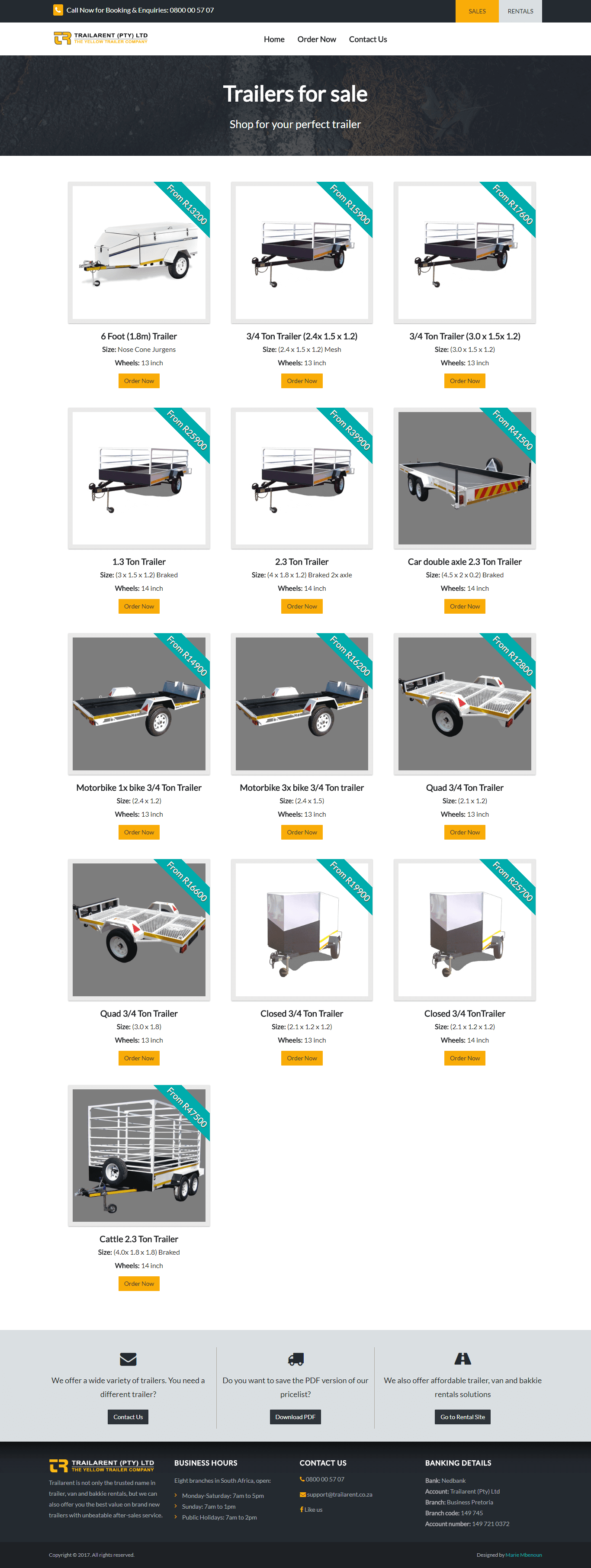 Trailersales - Designed by Marie Mbenoun
