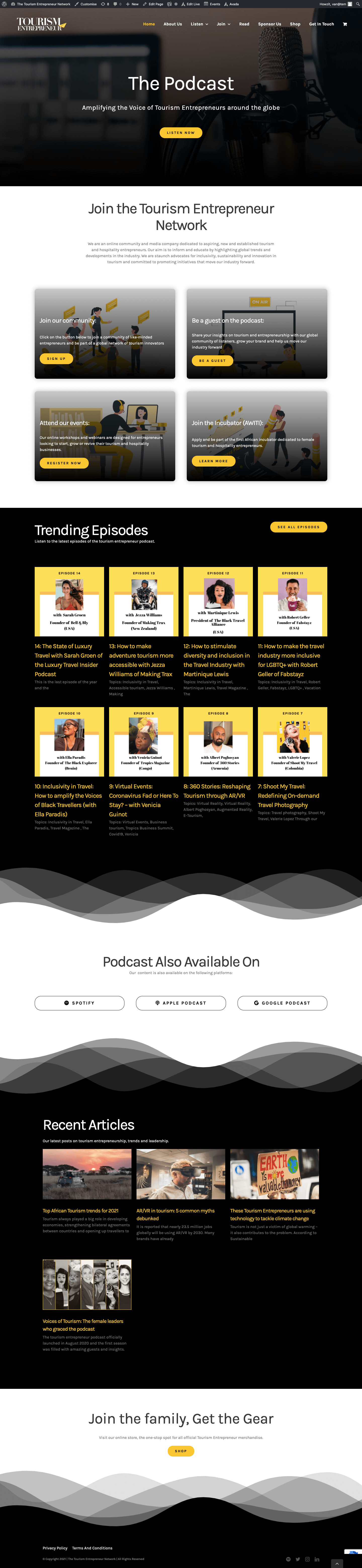 Tourism Entrepreneur Network - Designed by Marie Mbenoun